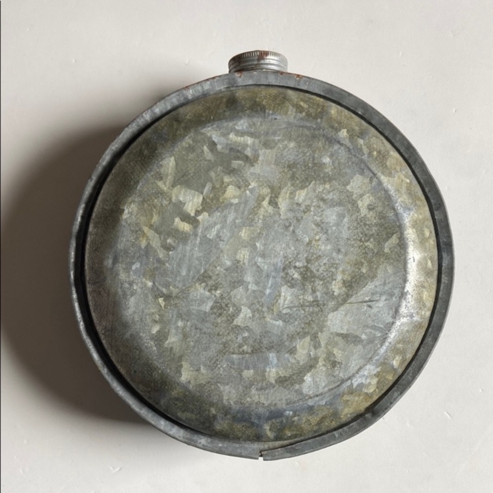 Vintage Round Metal Canteen Made in Japan
